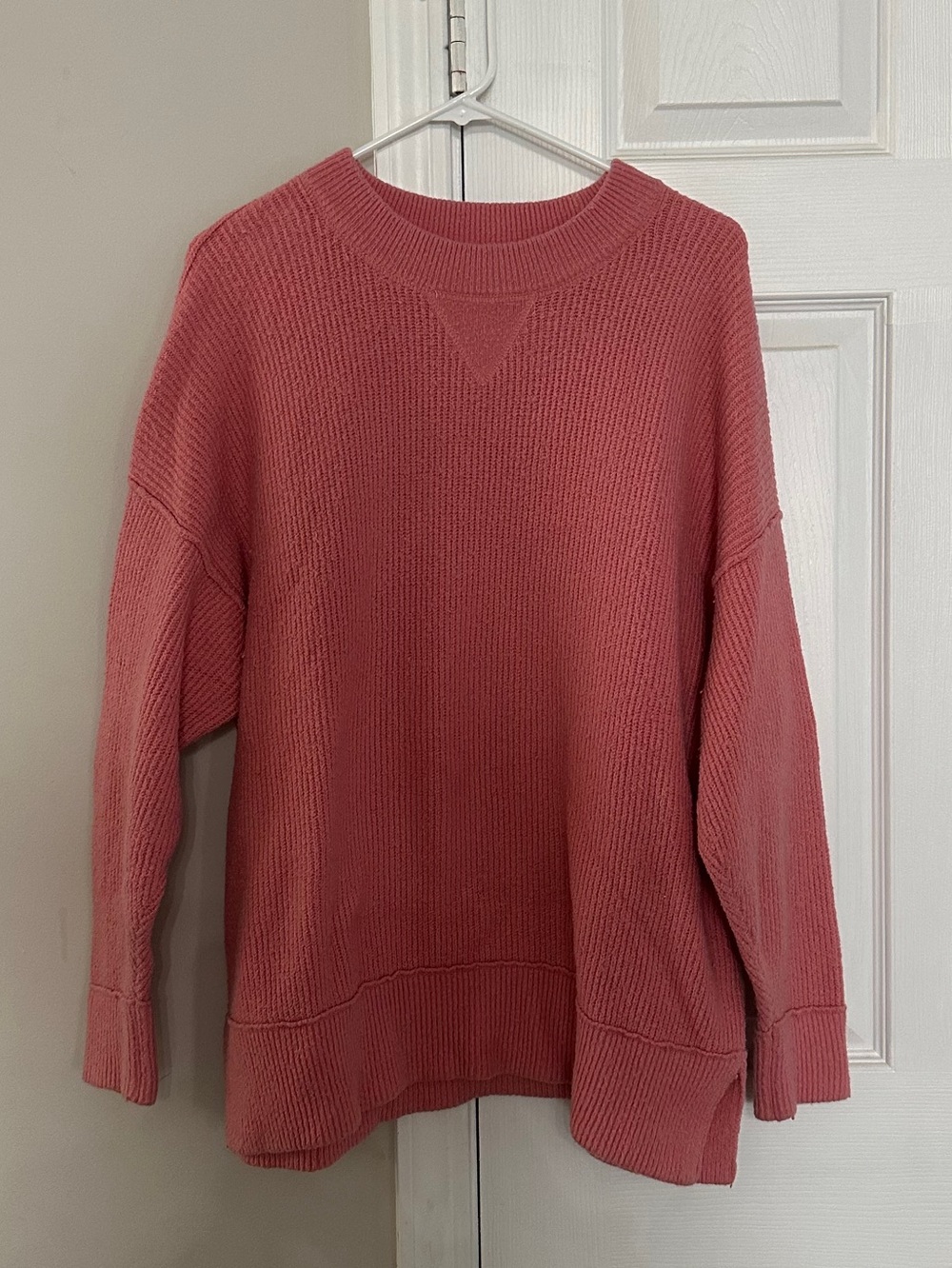 aerie Ribbed Crewneck Sweater - Rose